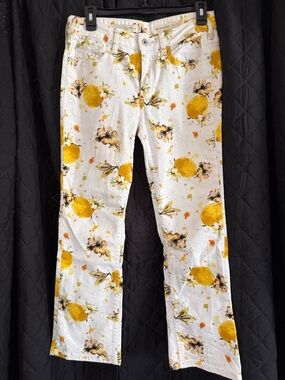 Anthropologie Pilcro Letterpress Floral High Rise Bootcut Jeans Size 27